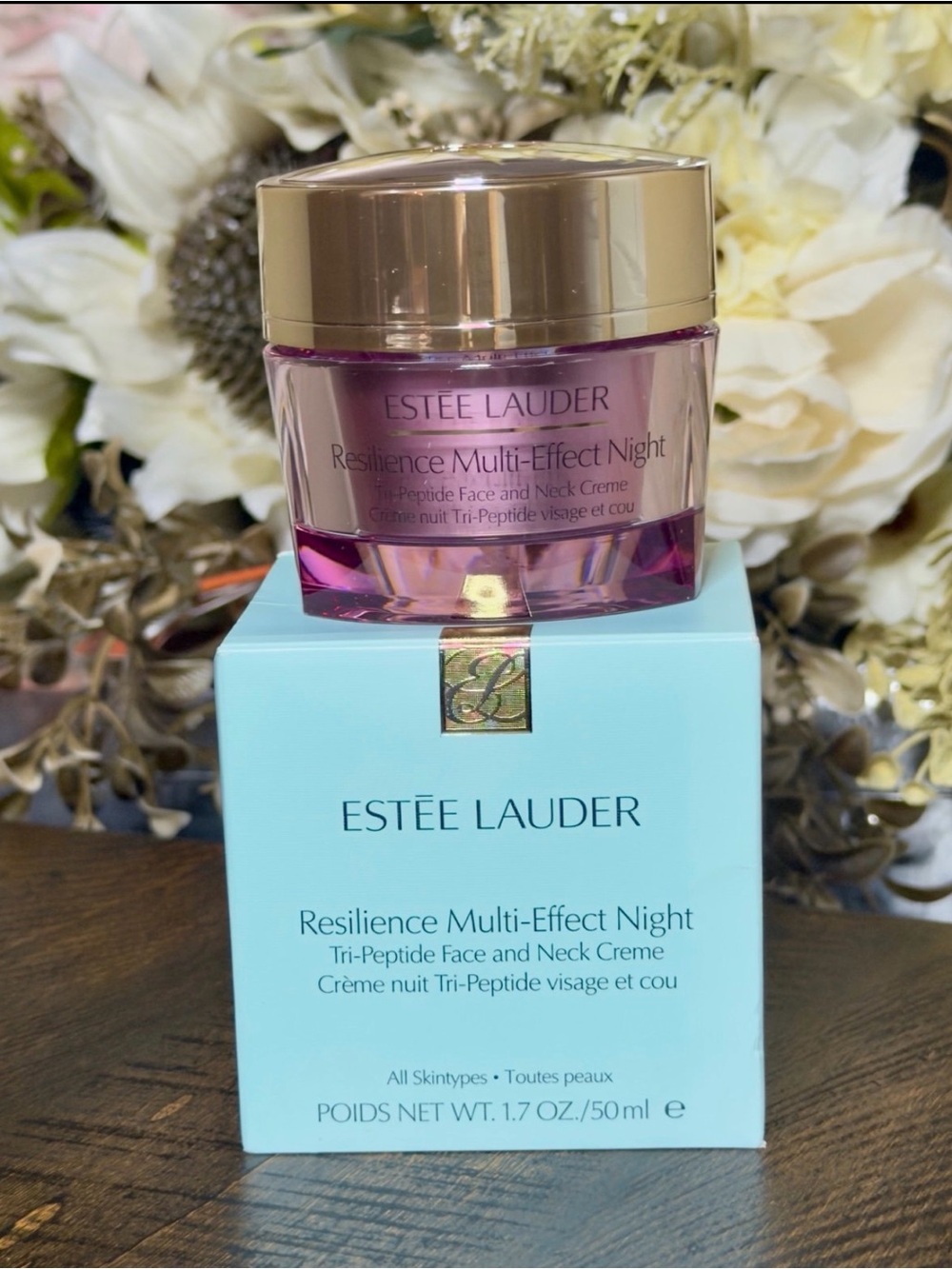 Estee Lauder Resilience Multi-Effect Night Face and Neck Creme- 1.7pz/ 50ml New